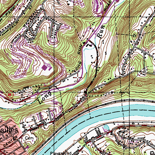Topographic Map of Long Run Childrens Learning Center, PA