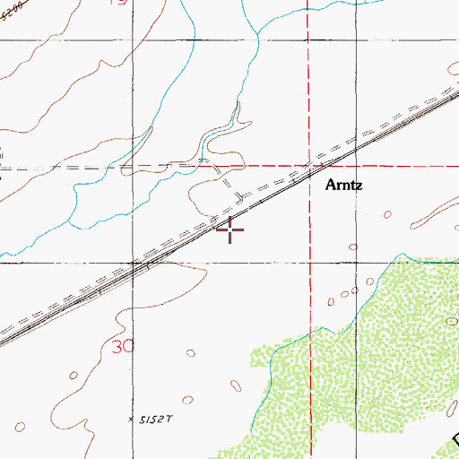 Topographic Map of Arntz, AZ
