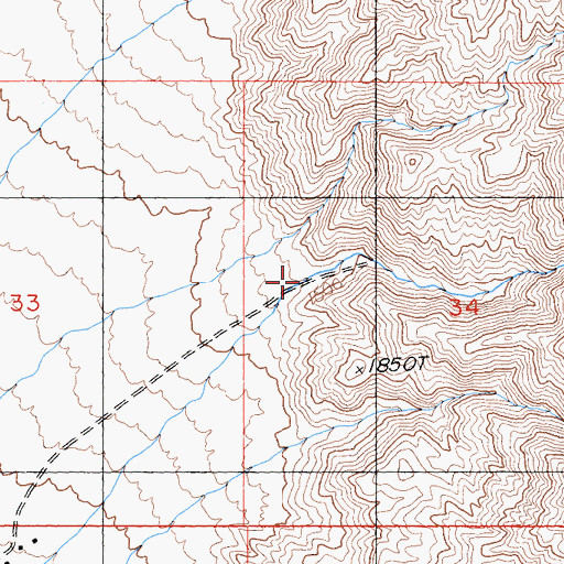 Topographic Map of Hall Canyon, CA