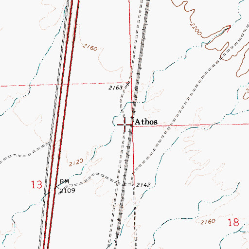 Topographic Map of Athos, AZ