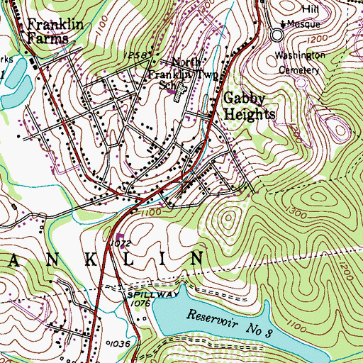 Topographic Map of Victory Christian Academy of the Tri State, PA