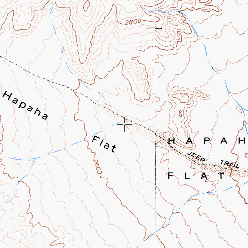 Topographic Map of Hapaha Flat, CA