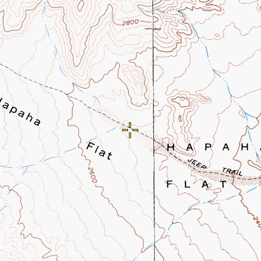 Topographic Map of Hapaha Flat, CA