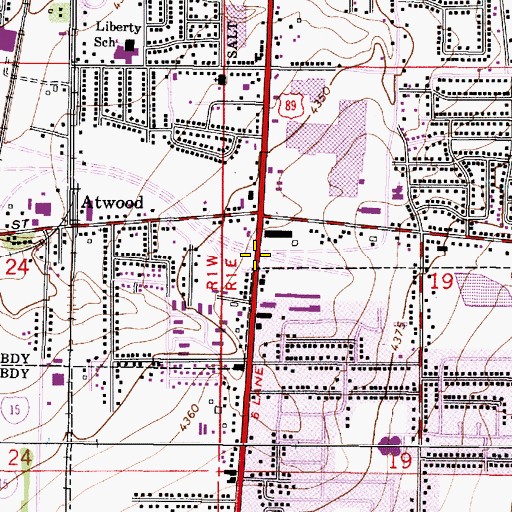 Topographic Map of Interchange 11, UT