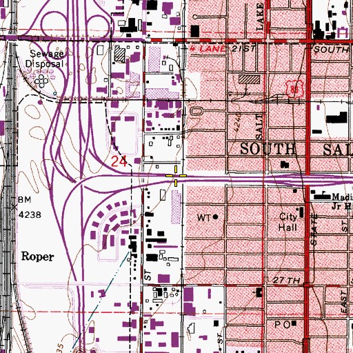 Topographic Map of Interchange 122, UT