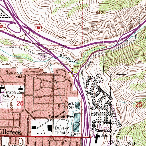Topographic Map of Interchange 2, UT