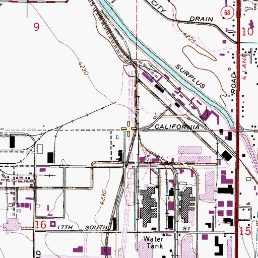 Topographic Map of Interchange 21, UT