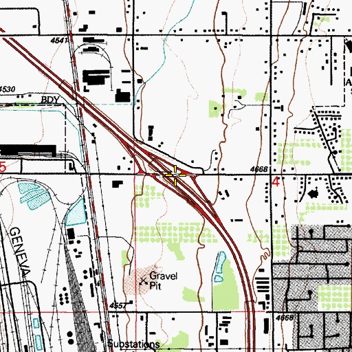 Topographic Map of Interchange 276, UT