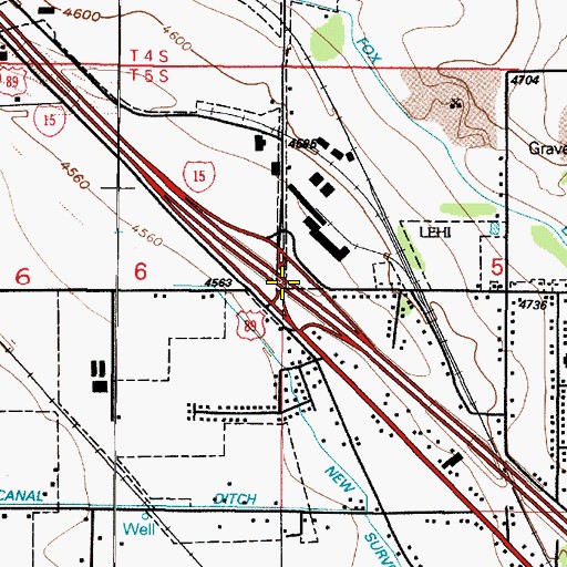Topographic Map of Interchange 285, UT