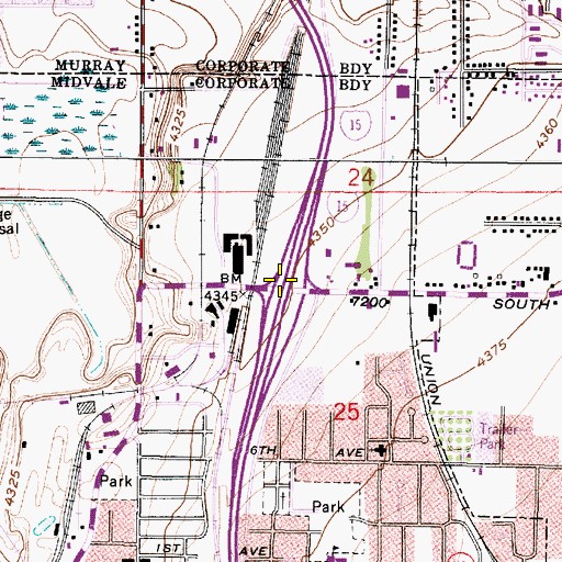 Topographic Map of Interchange 301, UT