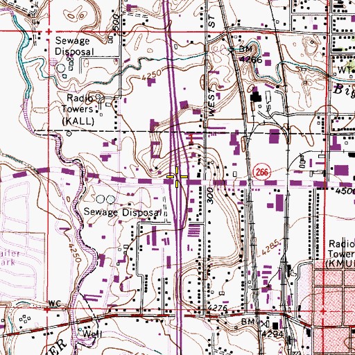 Topographic Map of Interchange 304, UT