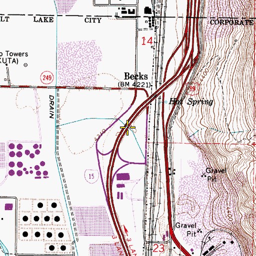 Topographic Map of Interchange 314, UT