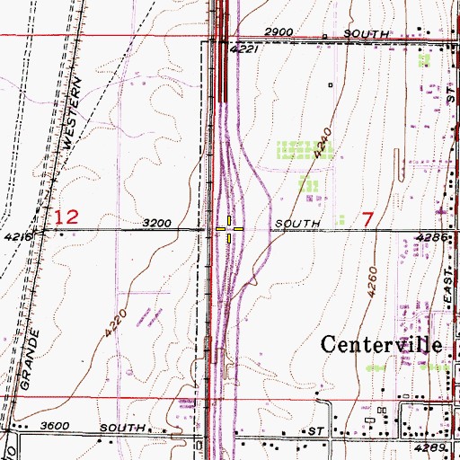 Topographic Map of Interchange 322, UT