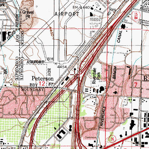 Topographic Map of Interchange 343, UT