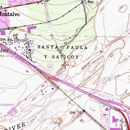 Topographic Map of Harmon Barranca, CA