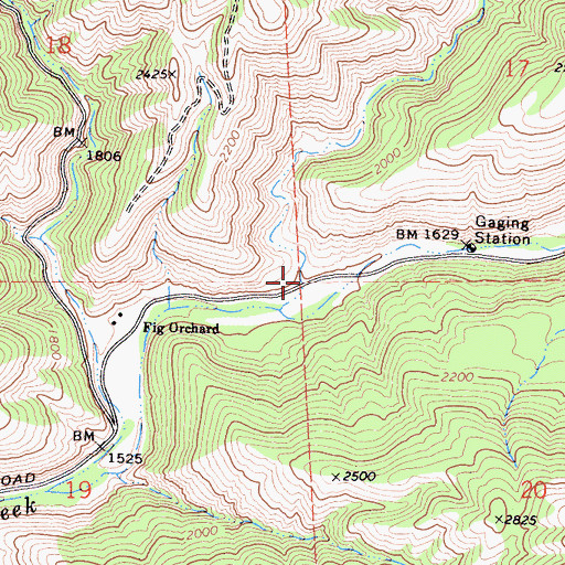 Topographic Map of Harper Canyon, CA