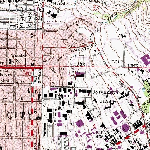 Topographic Map of Joseph Merrill Engineering Building, UT