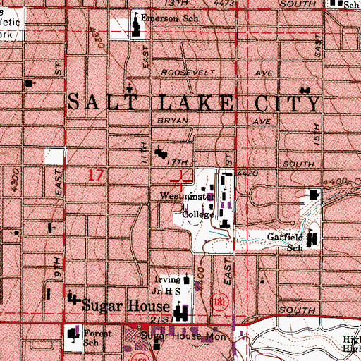 Topographic Map of Reherd House, UT