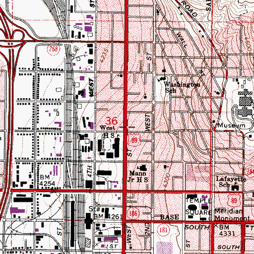 Topographic Map of Salt Lake City Fire Station Number 2, UT