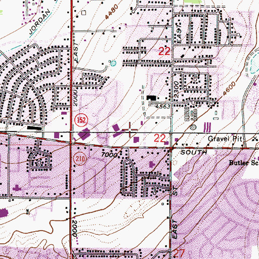 Topographic Map of Whitmore Library, UT