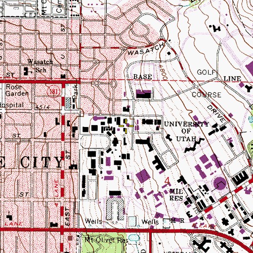 Topographic Map of Willam Browning Building, UT