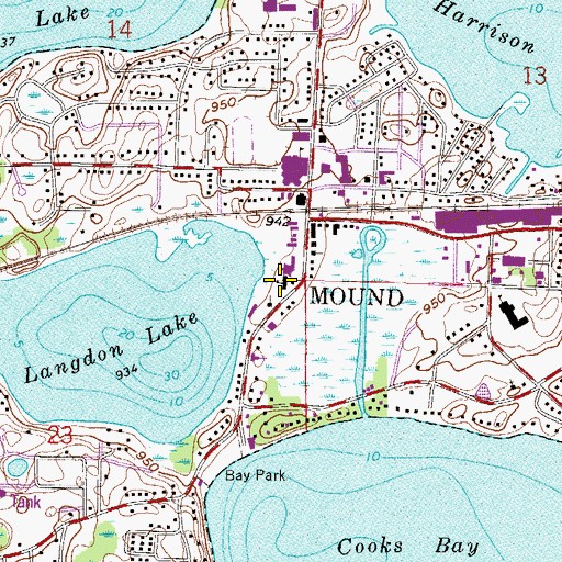 Topographic Map of Our Lady of the Lake School, MN