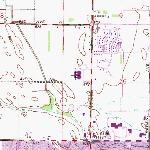 Topographic Map of Edinbrook Elementary School, MN
