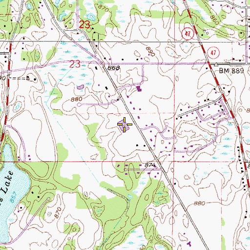 Topographic Map of Ramsey Elementary School, MN