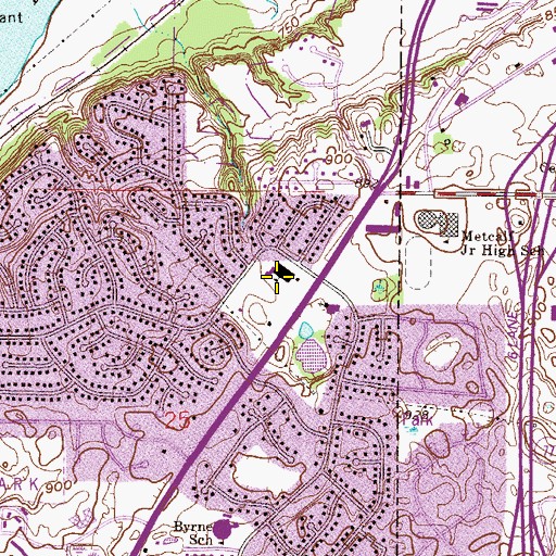 Topographic Map of Sioux Trail Elementary School, MN