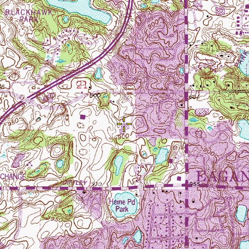 Topographic Map of Deerwood Elementary School, MN