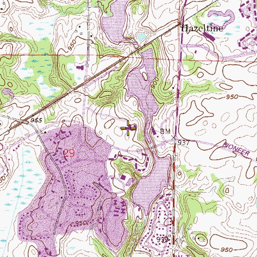 Topographic Map of Jonathan Elementary School, MN