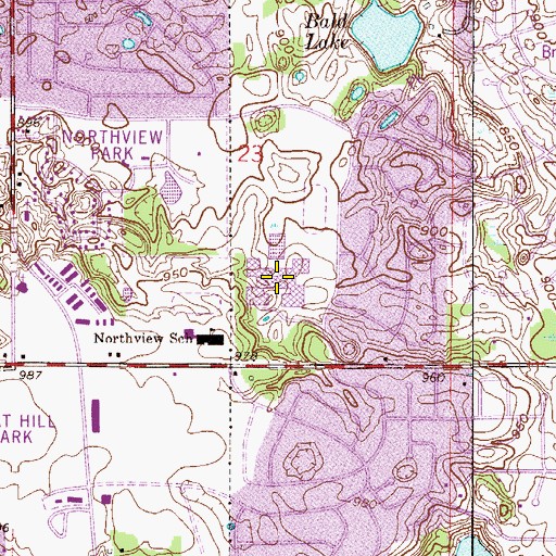 Topographic Map of Eagan High School, MN