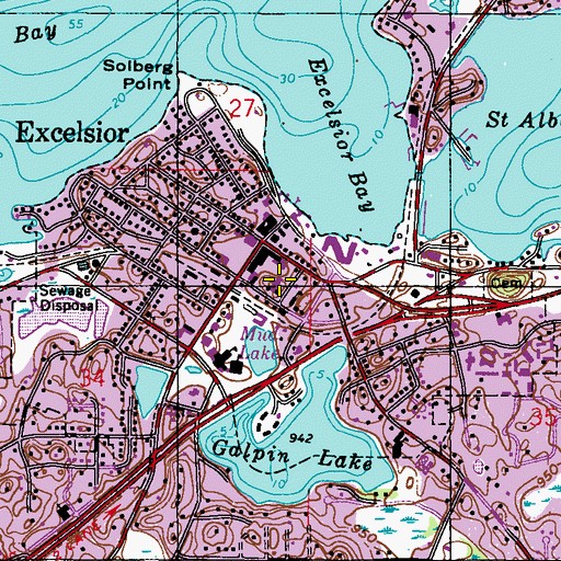Topographic Map of Spring Hill School, MN