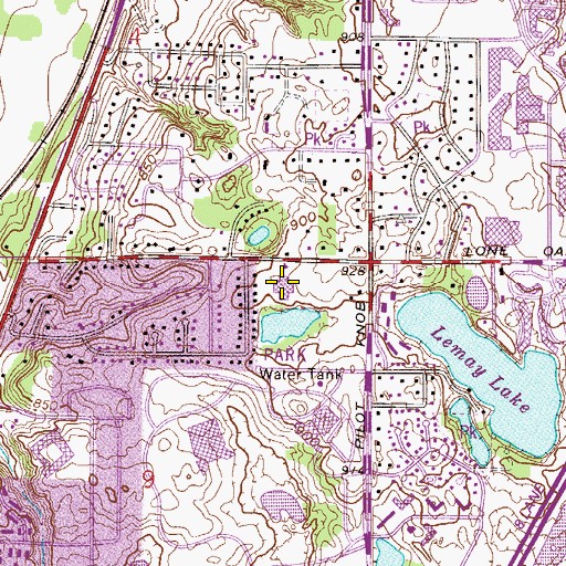 Topographic Map of Pilot Knob Elementary School, MN