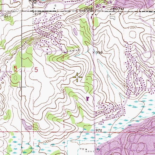 Topographic Map of Oak Hills Elementary School, MN