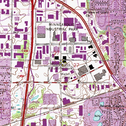 Topographic Map of Special Education - Elementary School, MN