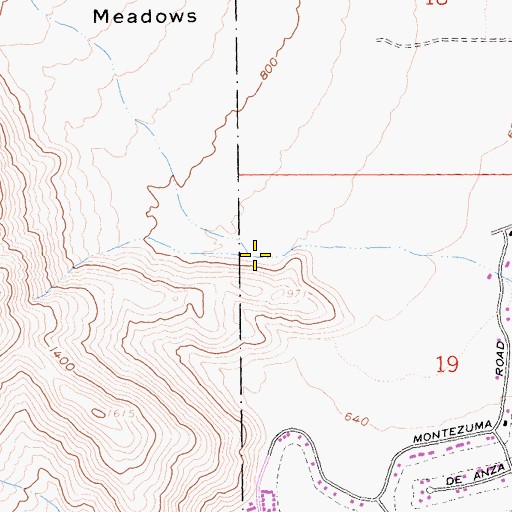 Topographic Map of Henderson Canyon, CA