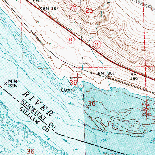 Topographic Map of Pasture Point Treaty Fishing Access Site, WA