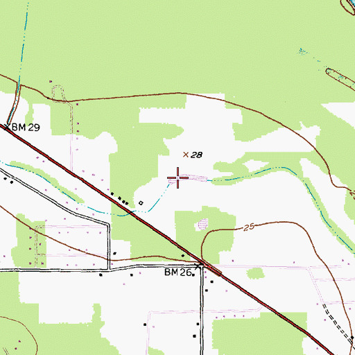 Topographic Map of West Brazos Junior High School, TX