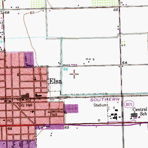 Topographic Map of Carlos Truan Junior High School, TX