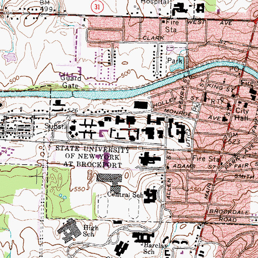 Topographic Map of McLean Hall, NY