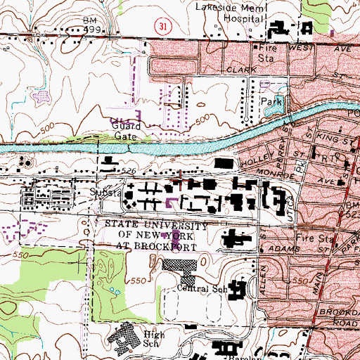 Topographic Map of Hazen Health Center, NY