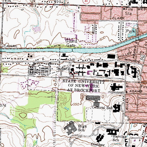 Topographic Map of Bramley Hall, NY