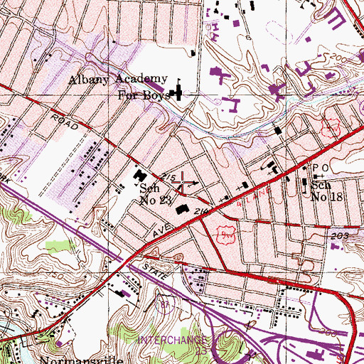 Topographic Map of Saint Matthew Lutheran School, NY