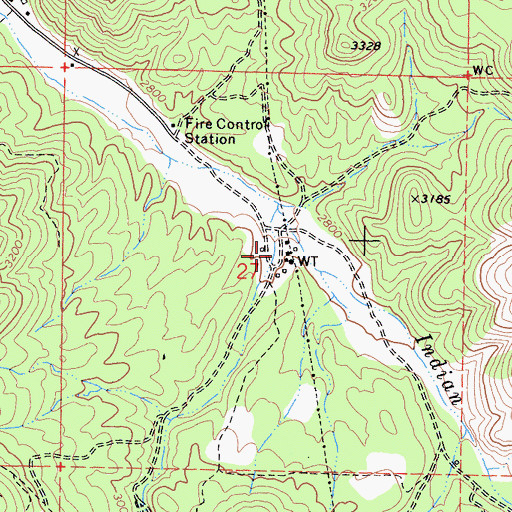 Topographic Map of Hog Canyon, CA