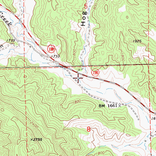 Topographic Map of Hog Canyon, CA
