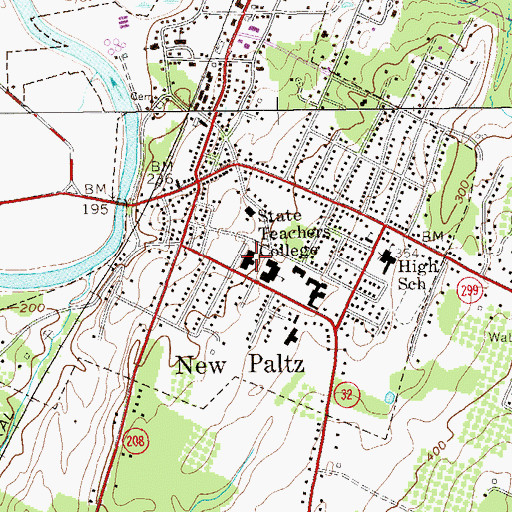Topographic Map of Van Den Berg Hall, NY