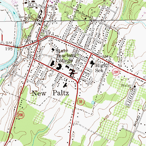 Topographic Map of College Hall, NY