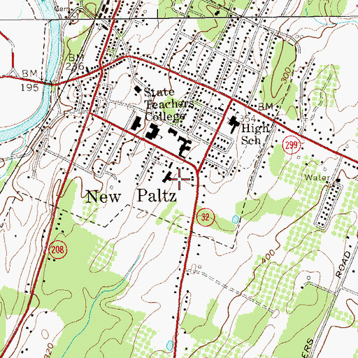 Topographic Map of Bouton Hall, NY