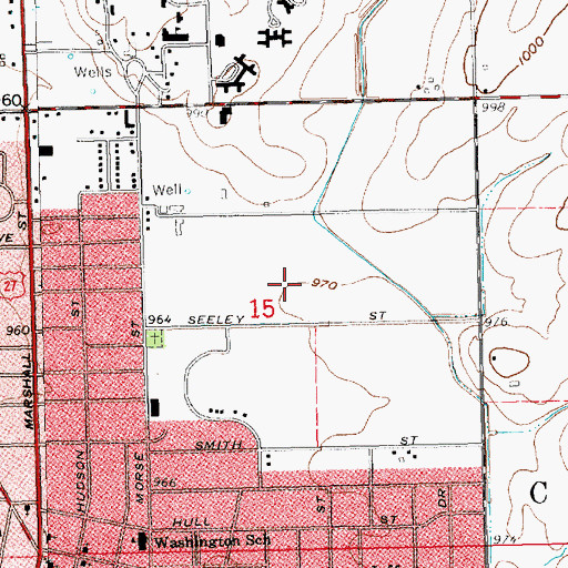 Topographic Map of Kellogg Community College-Grahl Center, MI
